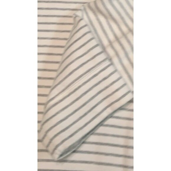 Men’s Sweater Nautica Pullover 1/4 zip white w gray horizontal stripes XL - Picture 4 of 6